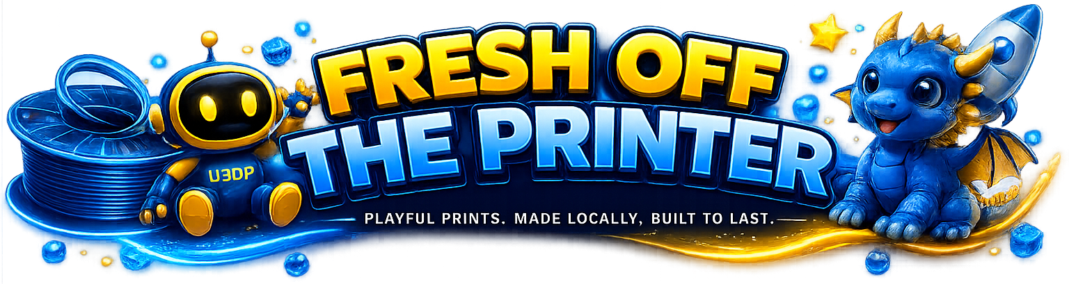 U3DP - Fresh Off The Printer - Playful Prints. Made Locally. Built to Last.